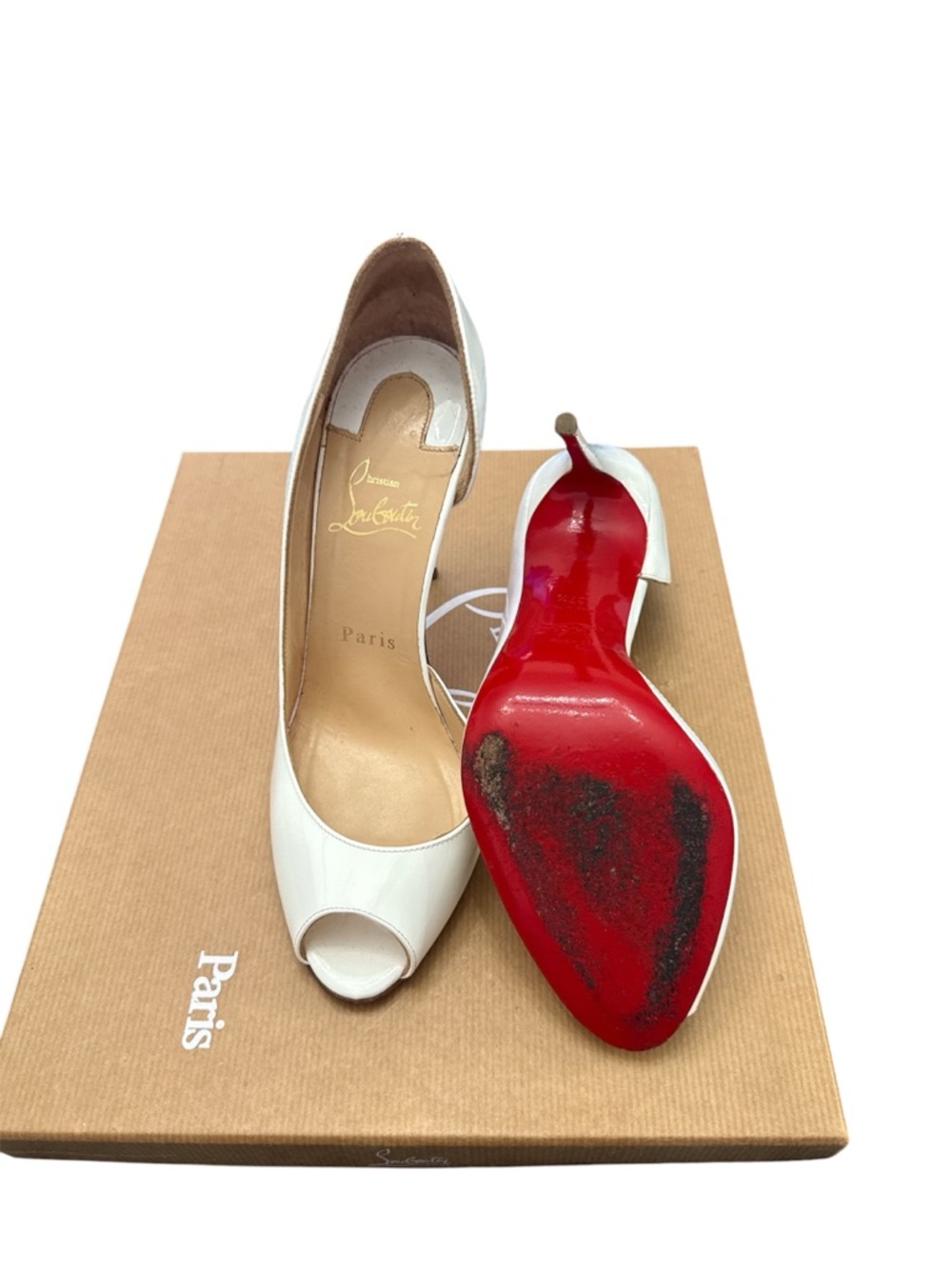 CHRISTIAN LOUBOUTIN Very Privé Patent Leather Heels - Picture 10 of 13